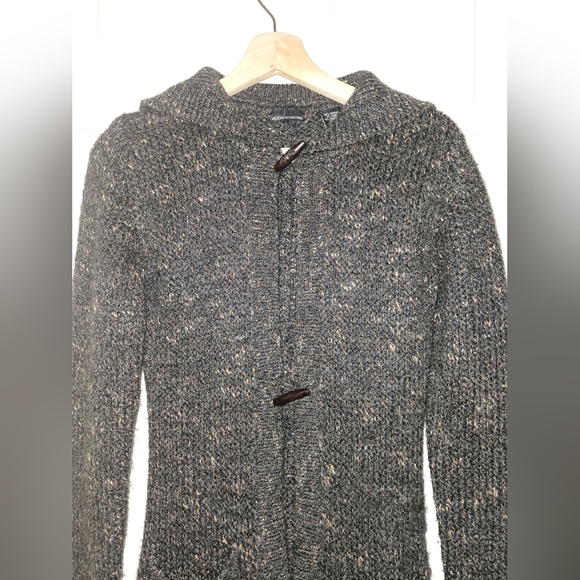 Moda International Long Duster Cardigan. Browns and Grays Knitted Sweater sizeXS - Picture 6 of 8